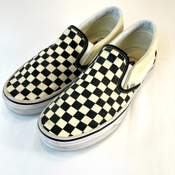Vans Asher Checkered Slip-on Sneakers Men’s Size 8.5/ Women’s Size 10 - Picture 1 of 14